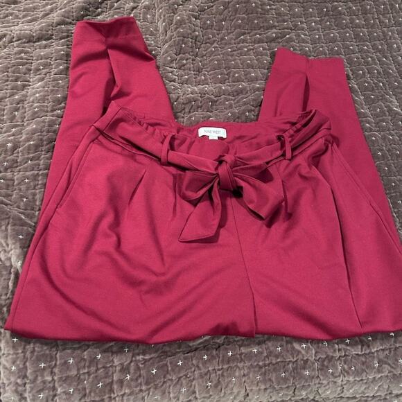 Nine West tie front dress joggers Raspberry sz XL - Picture 4 of 5